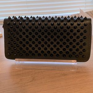 Christian Louboutin Long Wallet in Black Leather